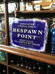 Respawn Point - Large Tin Sign - GAMETEEUK