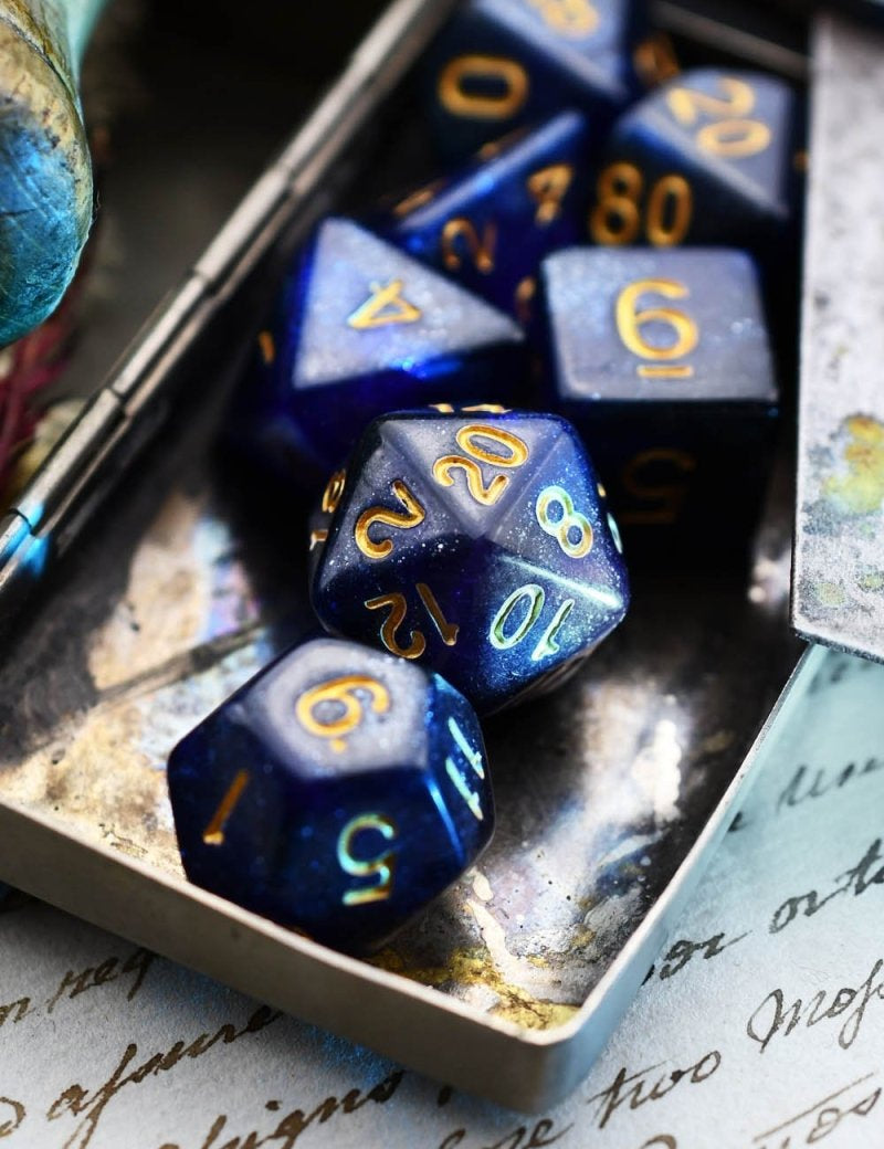 Royal Line - Blood Drop Acrylic Dice Set - GAMETEEUK