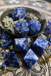 Sodalite Gemstone Dice Set - GAMETEEUK