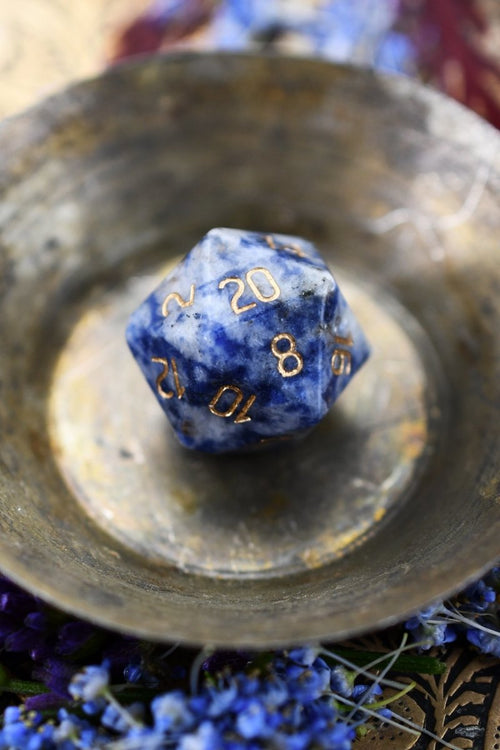 Sodalite Gemstone Dice Set - GAMETEEUK