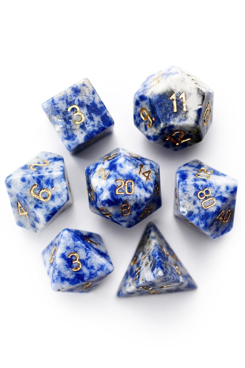 Sodalite Gemstone Dice Set - GAMETEEUK