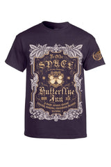 Space Butterflye Inn - Blackberry - T-Shirt - GAMETEEUK
