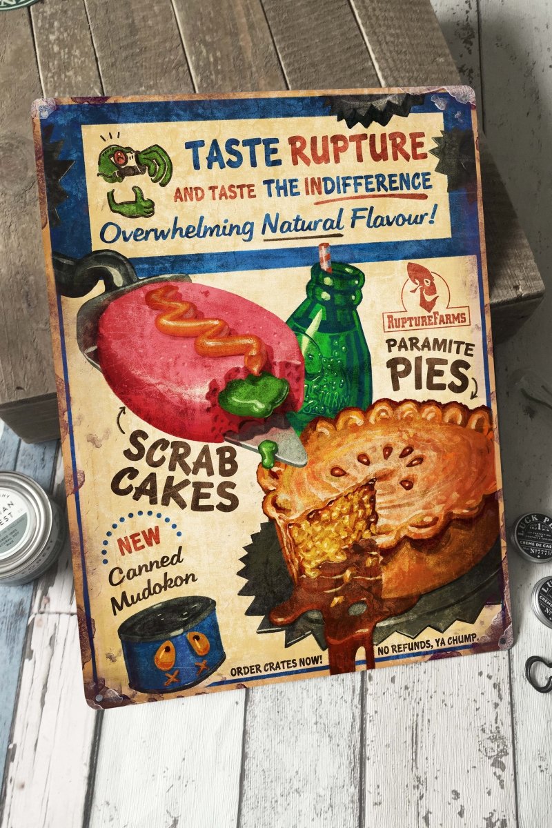 Taste Rupture - Large Tin Sign - GAMETEEUK