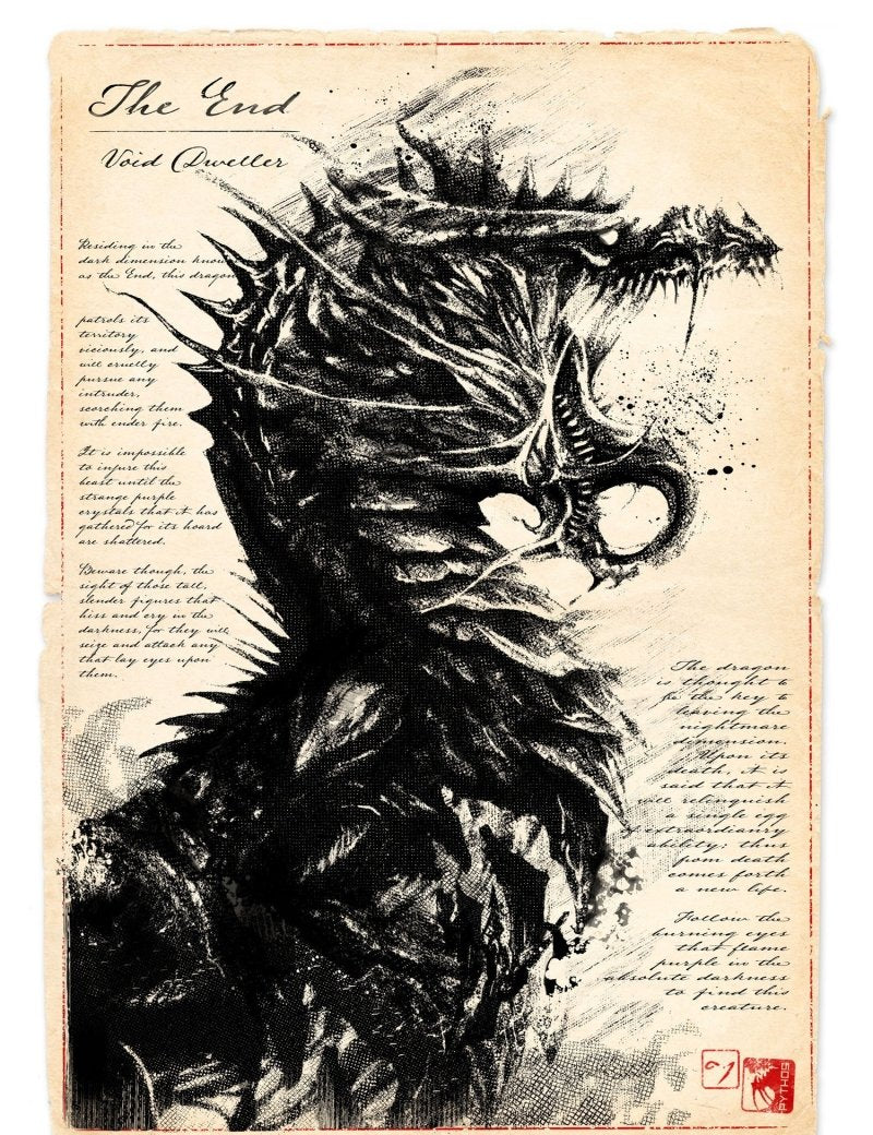 The End - Dragon Art Print - GAMETEEUK