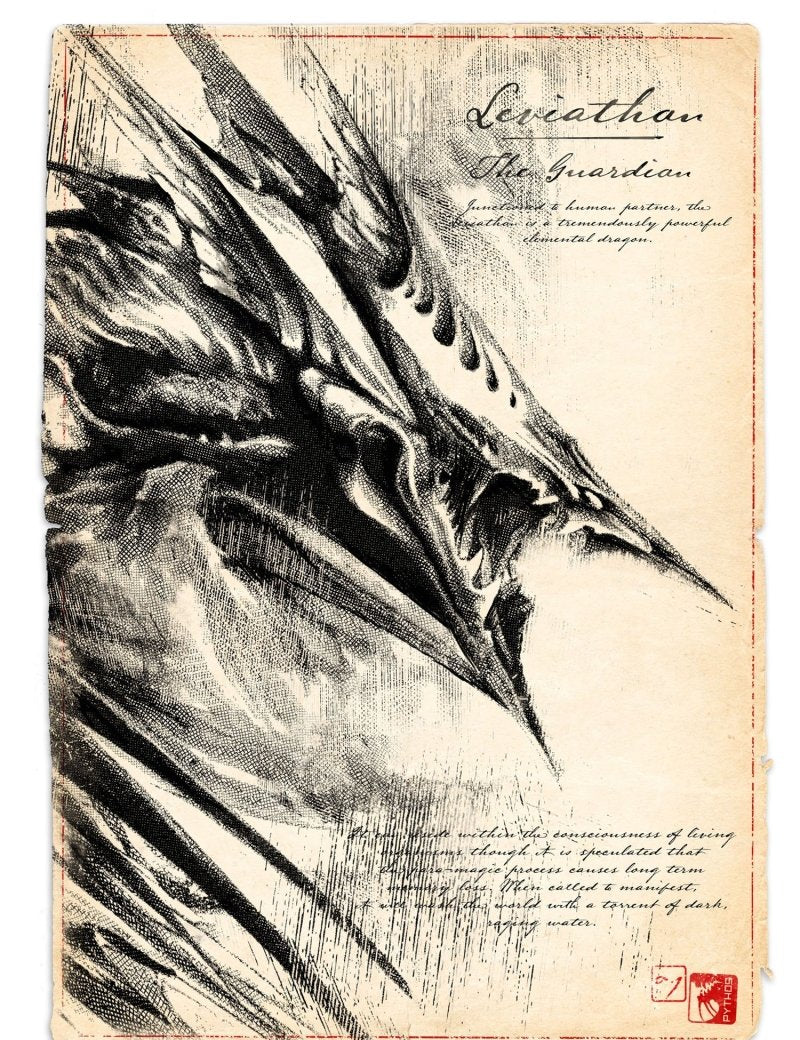 The Guardian - Dragon Art Print - GAMETEEUK