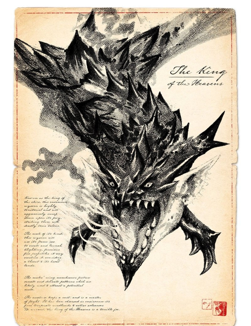 The King - Dragon Art Print - GAMETEEUK