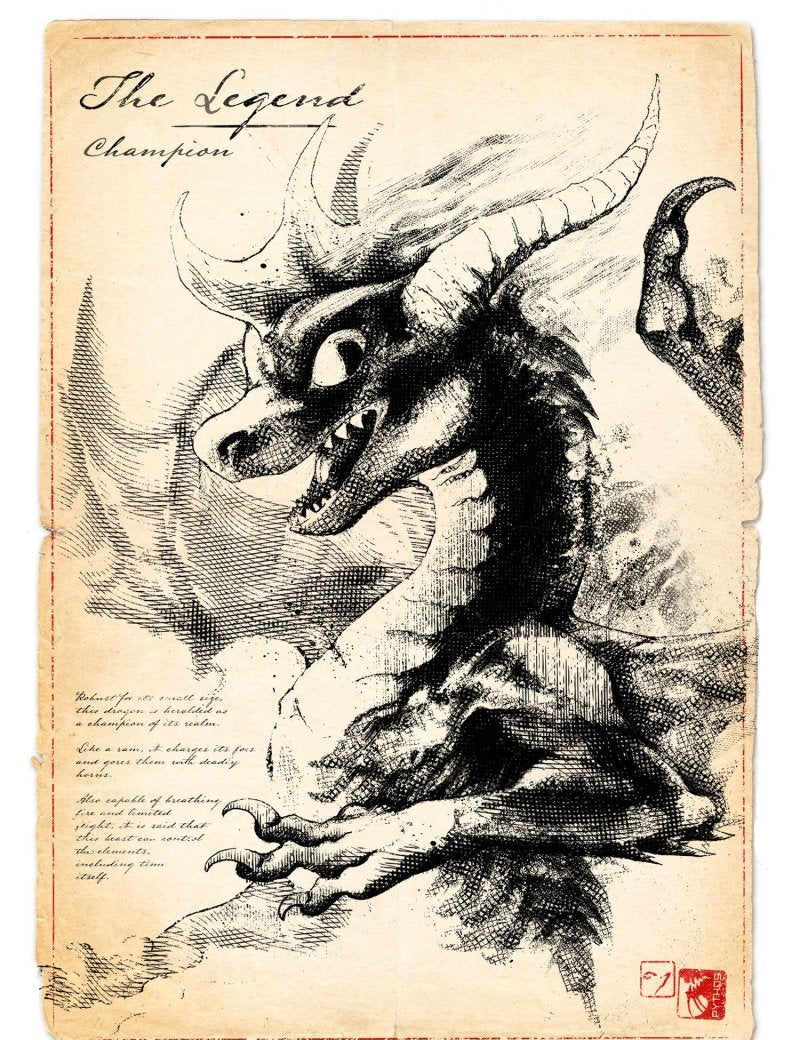 The Legend - Dragon Art Print - GAMETEEUK