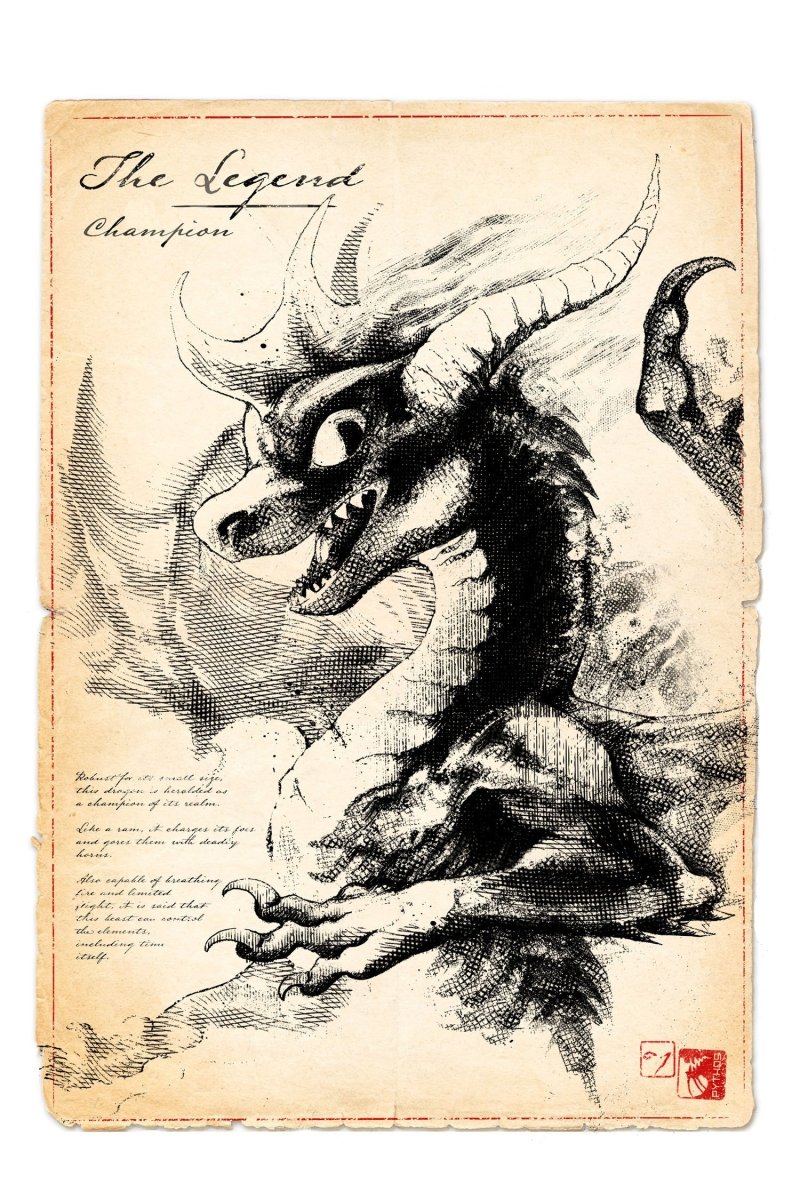 The Legend - Dragon Art Print - GAMETEEUK