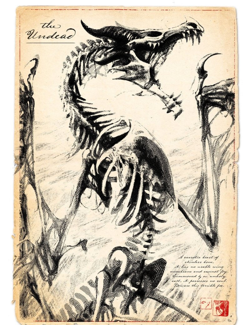 The Undead - Dragon Art Print - GAMETEEUK