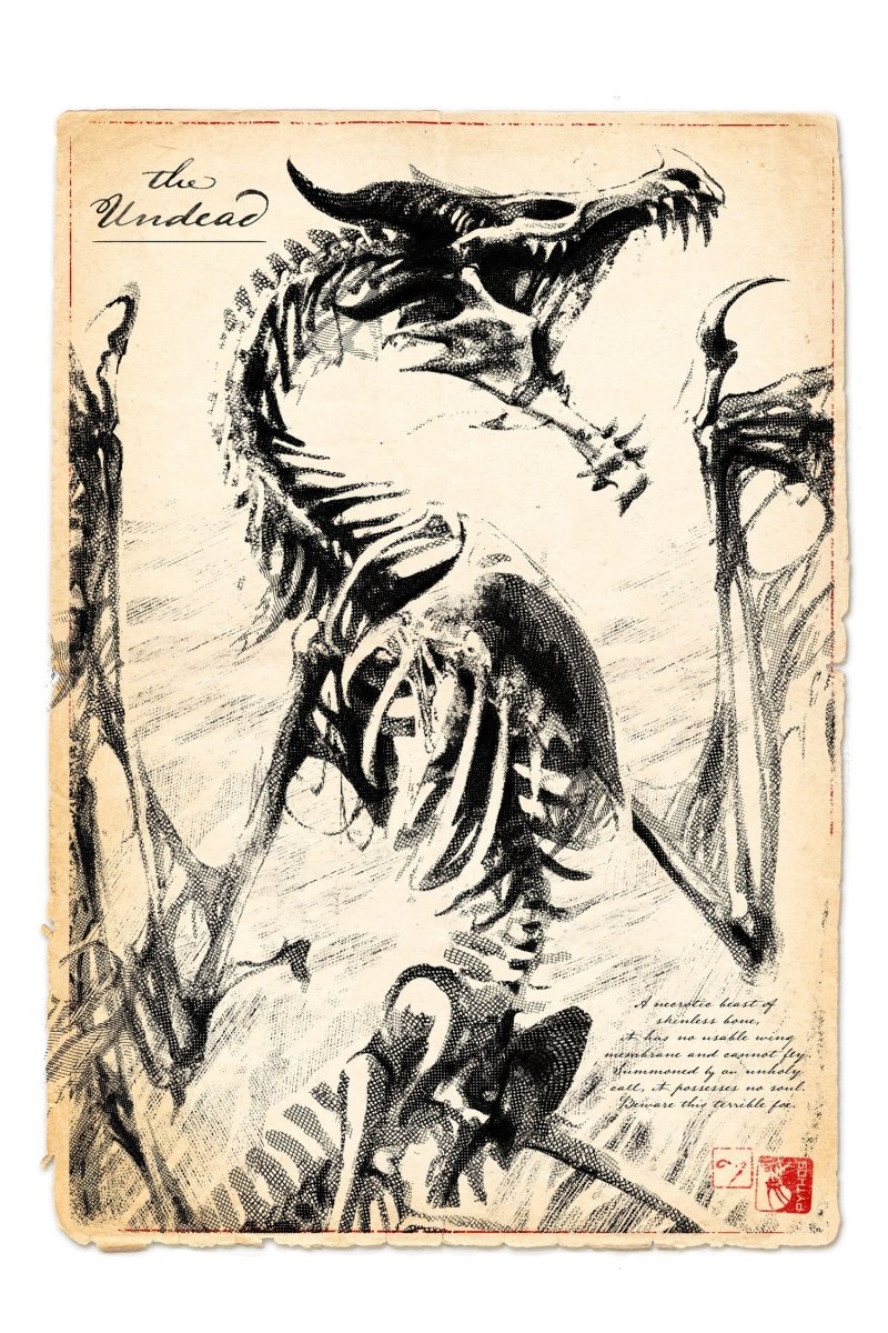 The Undead - Dragon Art Print - GAMETEEUK