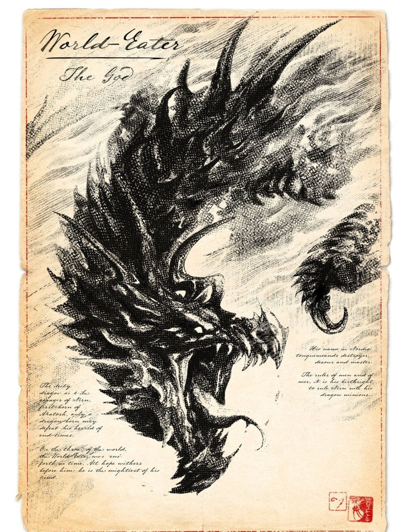 The World-Eater - Dragon Art Print - GAMETEEUK