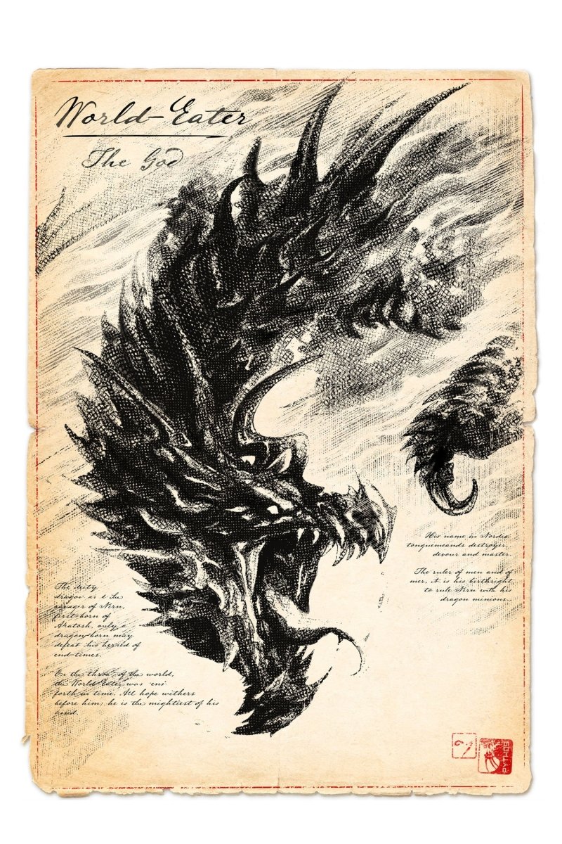 The World-Eater - Dragon Art Print - GAMETEEUK