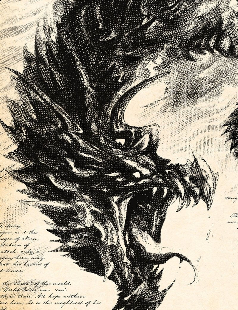 The World-Eater - Dragon Art Print - GAMETEEUK
