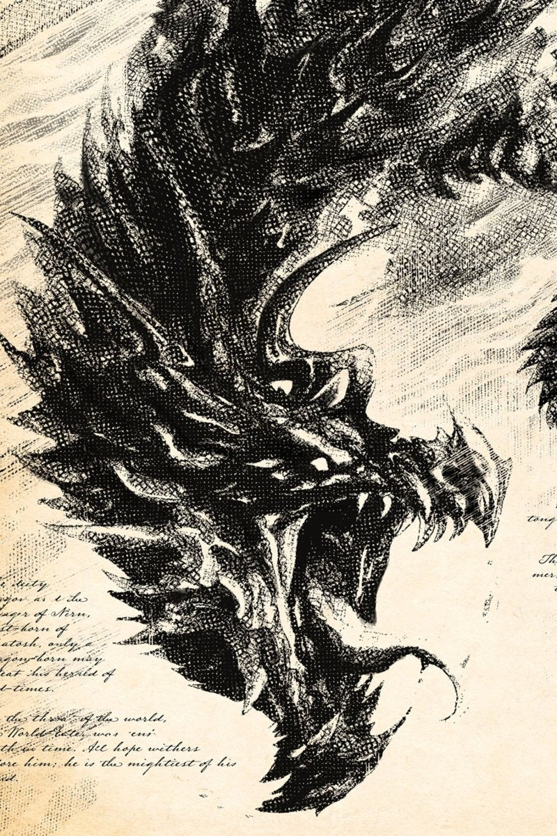 The World-Eater - Dragon Art Print - GAMETEEUK