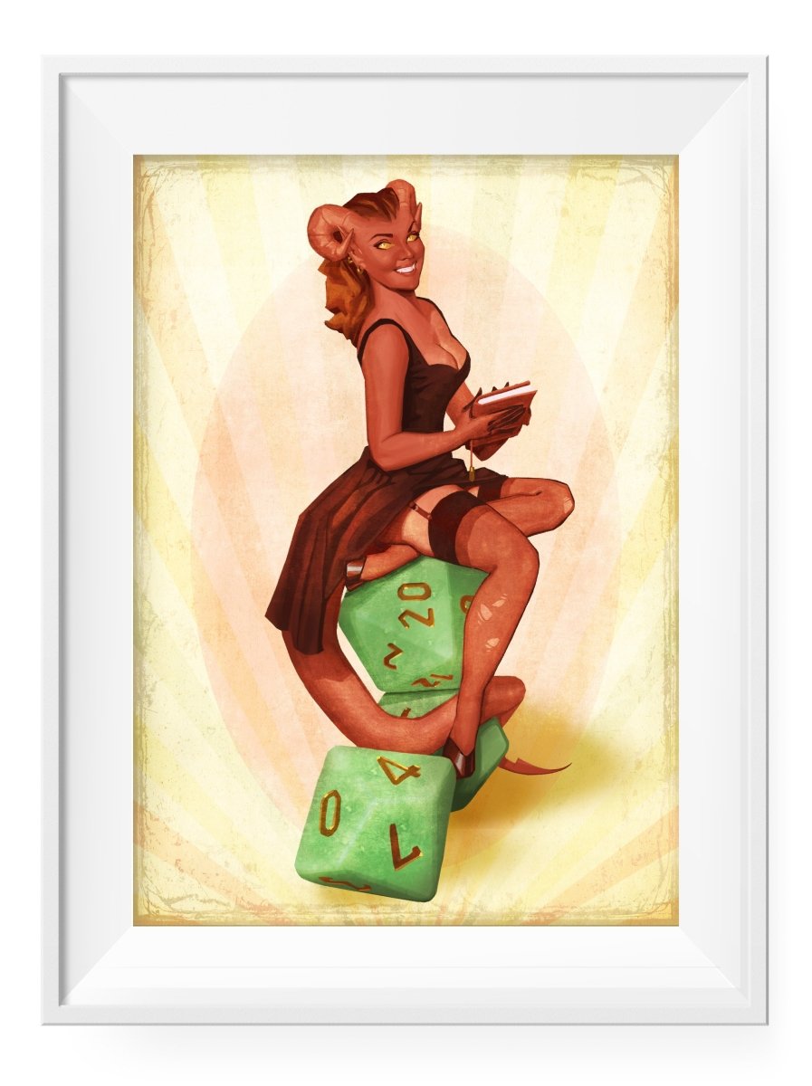 Those Devil Dice! - Art Print - GAMETEEUK