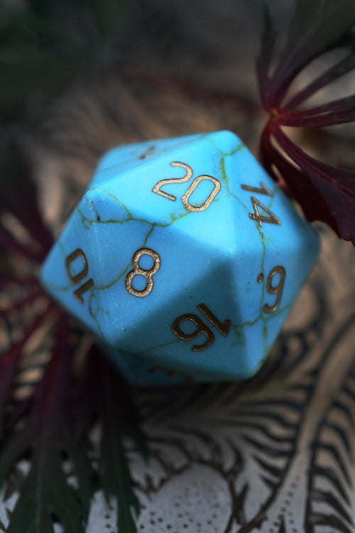 Turquoise Gemstone Dice Set - GAMETEEUK