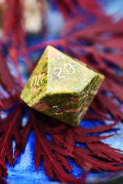 Unakite Gemstone Dice Set - GAMETEEUK