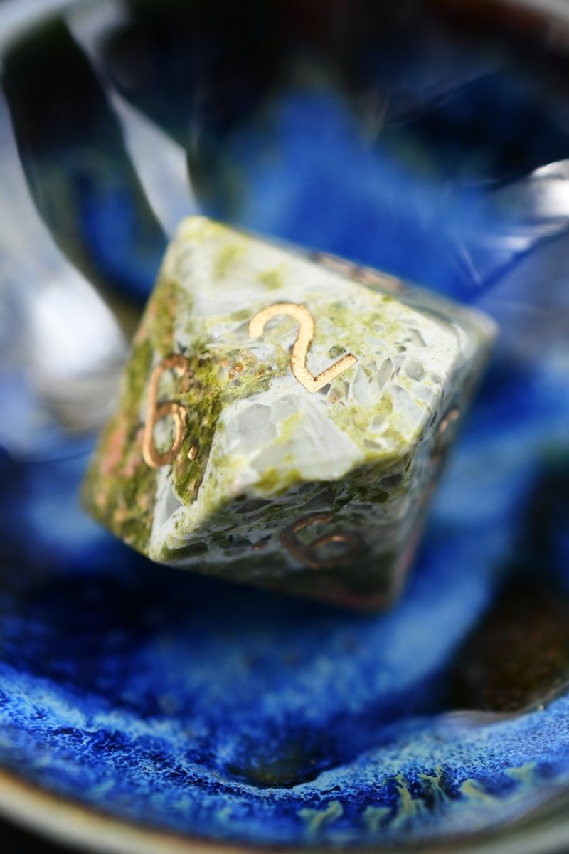 Unakite Gemstone Dice Set - GAMETEEUK