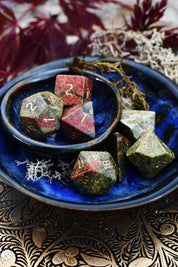 Unakite Gemstone Dice Set - GAMETEEUK