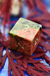 Unakite Gemstone Dice Set - GAMETEEUK