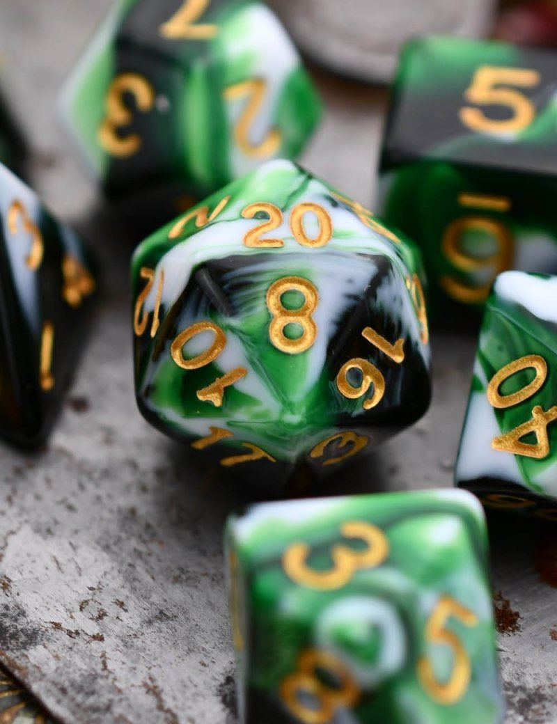 Vortex - Harlequin Acrylic Dice Set - GAMETEEUK